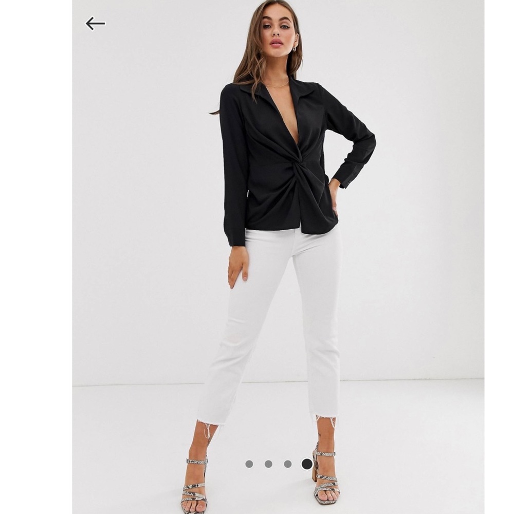 Plunge twist front long sleeve